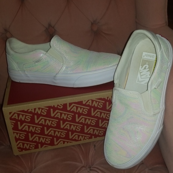 vans asher iridescent gray
